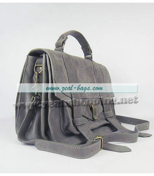 Knockoff Proenza Schouler Suede PS1 Satchel Bag in Grey Cow Suede Leather